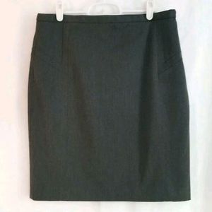 Womens Express Design Studio Gray Bodycon Skirt Back Zipper and Slit Size 10